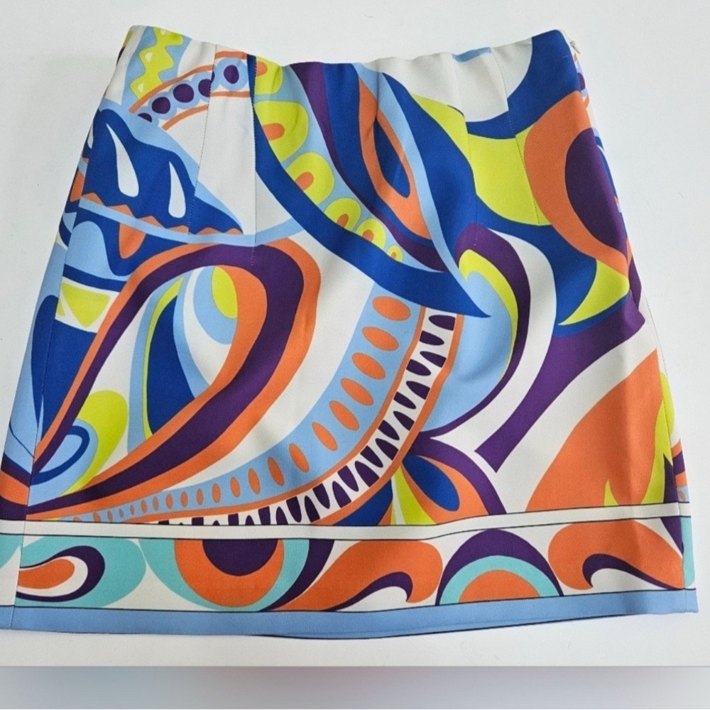 NWT Zara Size Large Retro Abstract Geometric Pattern Mini Skirt - Picture 5 of 7